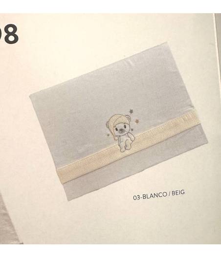 Sabanas De Cuna Oso con Gorro Beige Algodón D'Peques