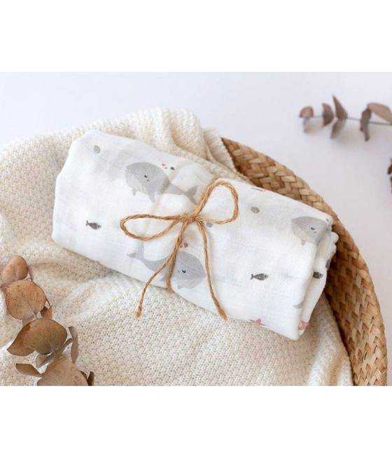 Muselina Bambu Gris...