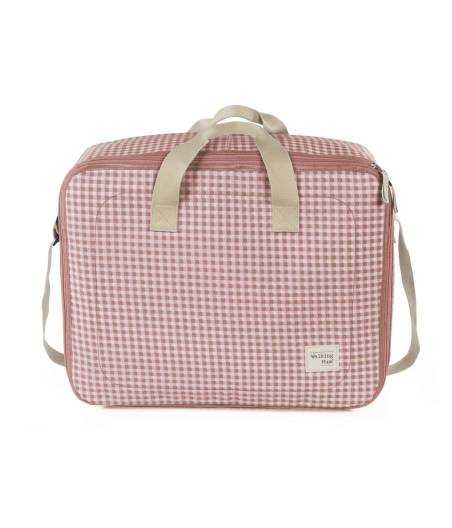 Maleta Multifuncional Vichy Rosa Walking Mum