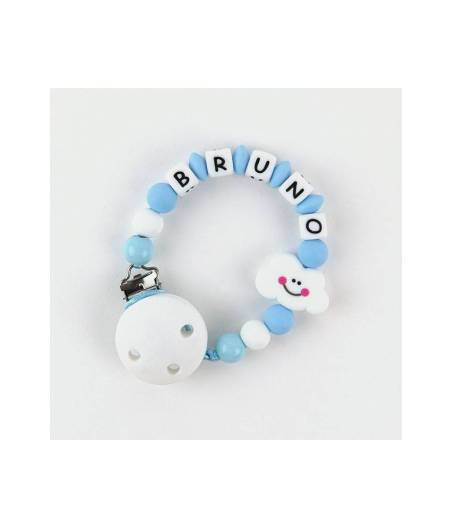 Cadena Silicona Nube Azul Personalizado Nombre Mi Pipo