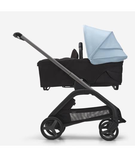 Duo Dragonfly Chasis Grafito Capota Azul Horizonte Bases Negras Bugaboo