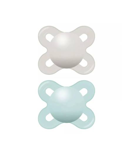 Chupete Start Mate Azul/ Gris 0- 2 Silicona MAM