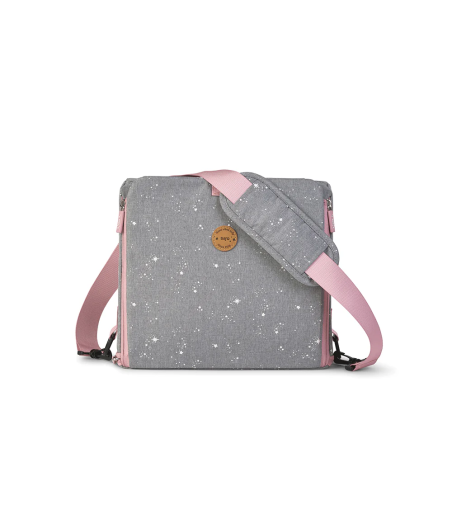 Trona Portatil o Trona de Viaje Estrellas Gris/Rosa Saro