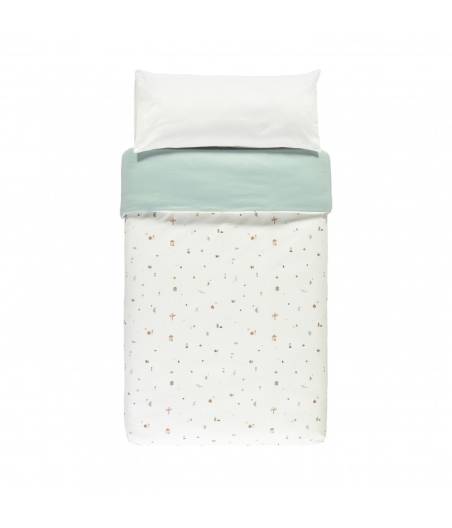 Conjunto Colcha Nórdica Y Protector/Chichonera Cuna Forest Baby Clic