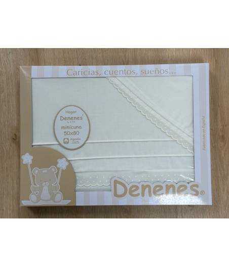 Sabanas De Minicuna Puntilla Jaretas D160 03 Denenes