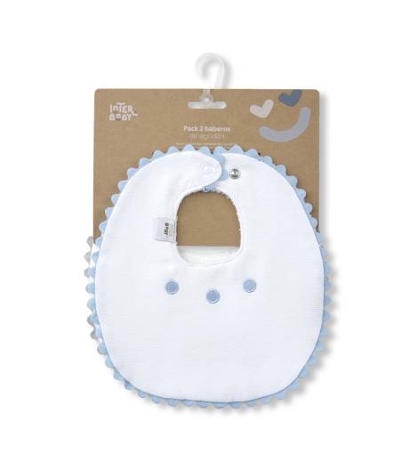 Pack Baberos R5 Gris y Azul Interbaby