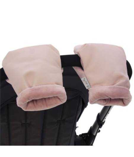 Manoplas Polipiel Beige Y Pelo Beige Rosy Fuentes