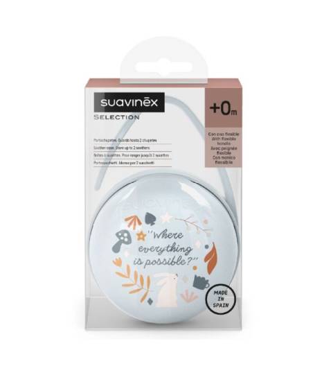 Portachupetes Duo Wonderland Liberty Azul Suavinex