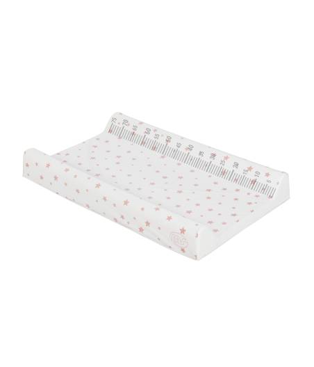 Cambiador Flexible Bebe Blanco Estrellas Rosas MS