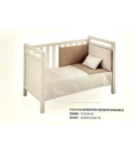 Conjunto Colcha Y Chichonera Ramilletes Beige D'Peques