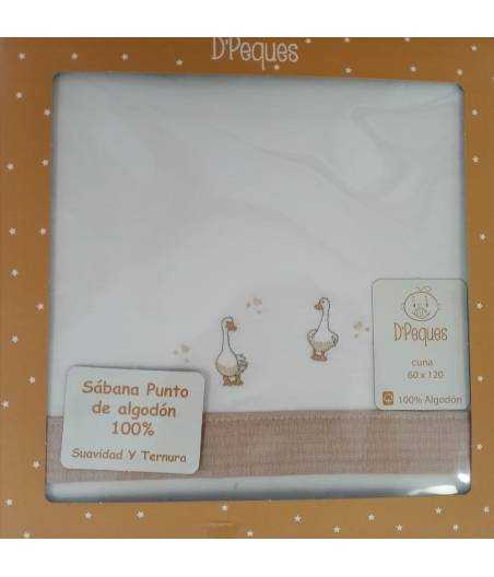 Juego sabanas De Punto Cuna Ocas Beige