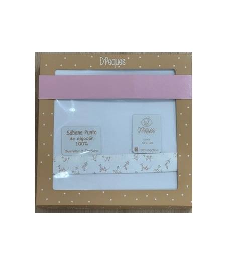 Sábanas Cuna Punto Ramilletes Coral D´Peques