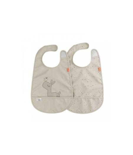 Pack de 2 Baberos Con Velcro Lalee Sand Done By Deer