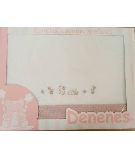Sabanas De Cuna Conejos Rosa D22903 Denenes