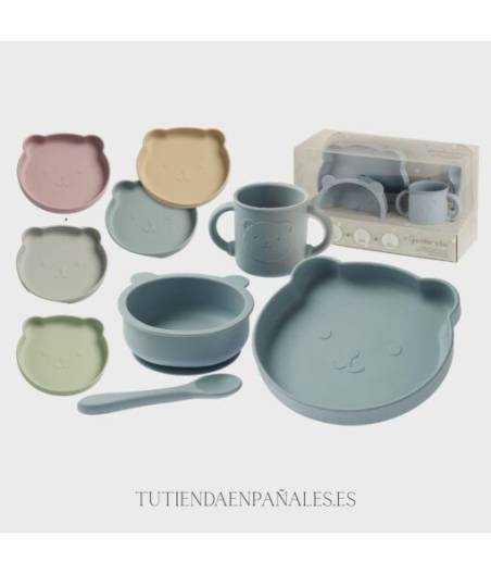 Vajilla Silicona 4 Piezas Beige Gamberritos