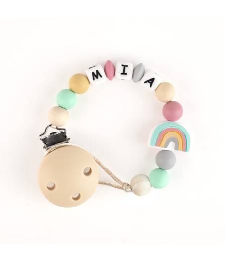 Cadena De Silicona Multicolor Arcoiris Personalizada Mi Pipo
