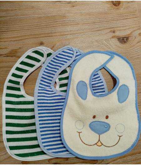 Pack 3 Babero Algodón Plastificado Gamberritos