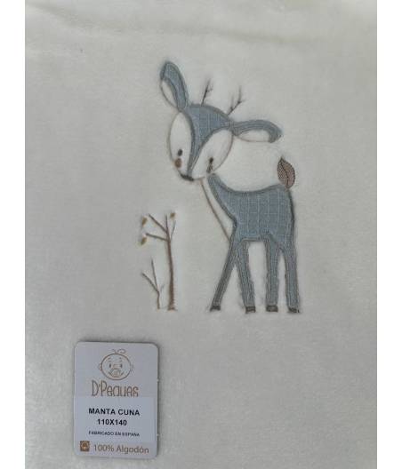 Manta Ciervo Verde Cuna DePeques