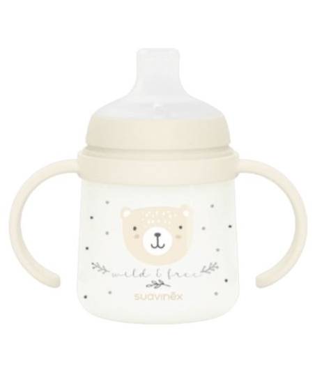 Biberón Asa Lumínica Beige 150 ml Suavinex