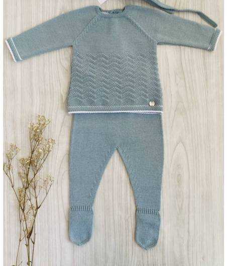Conjunto Jubon Y Polaina 1M Verde Gema Paz Rodriguez