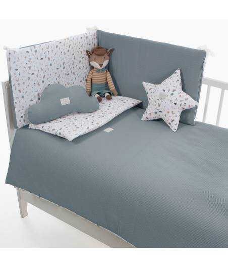 Conjunto Nórdico Y Protector/Chichonera Roque Azul Uzturre