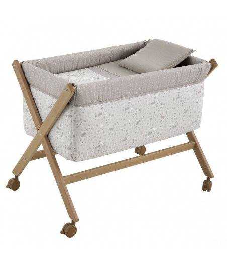 Minicuna Tijera Madera Abete Beige / Natural Cambrass