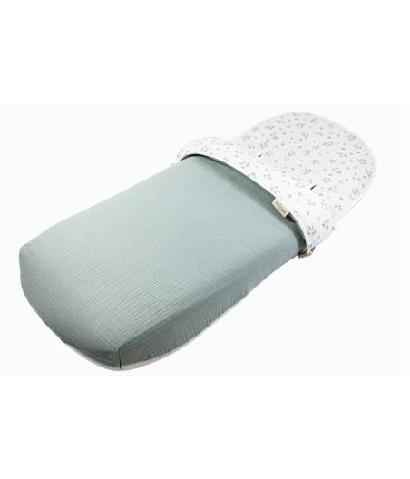 Saco Silla Desenfundable Flores Verde 606 D'Peques