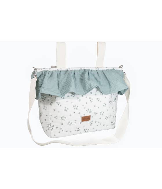 Bolso Panera Flores Verde...
