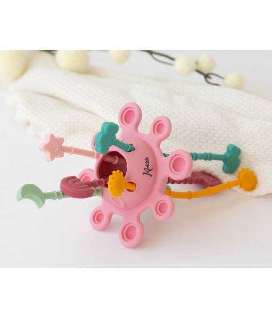 Mordedor Juguete Silicona Rosa Kiokids