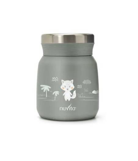Termo Papillero Sólidos Zorro Gris Inoxidable 300 ml Nuvita