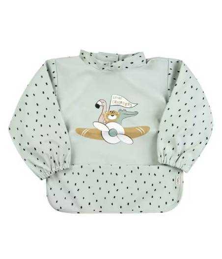 Babero Impermeable Con Mangas Verde de Saro