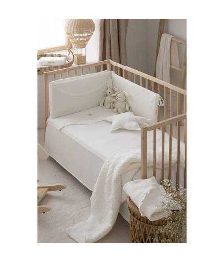 Colcha y Chichonera Cuna Cloud Blanco Bimbi