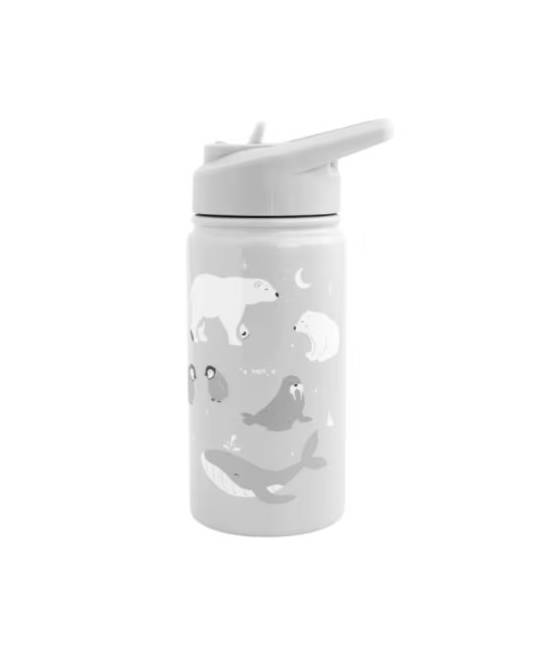Saro Botella Térmica con Pajita Polaris Gris 350ml