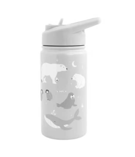 Saro Botella Térmica con Pajita Polaris Gris 350ml