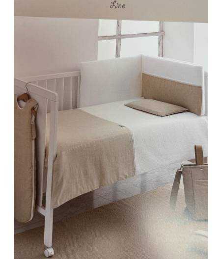 Colcha y Chichonera Lino Beige D'Peques