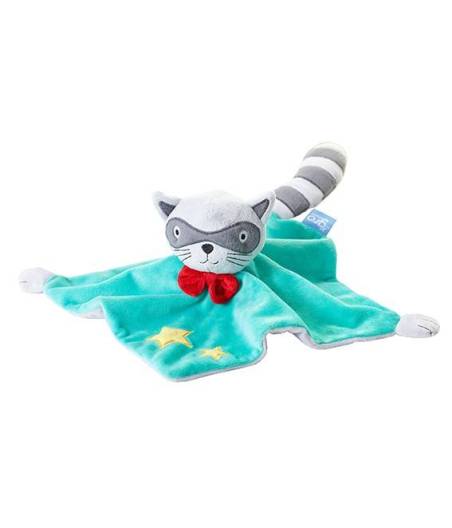 Muñeco Dou Dou Mapache Verde Y Gris