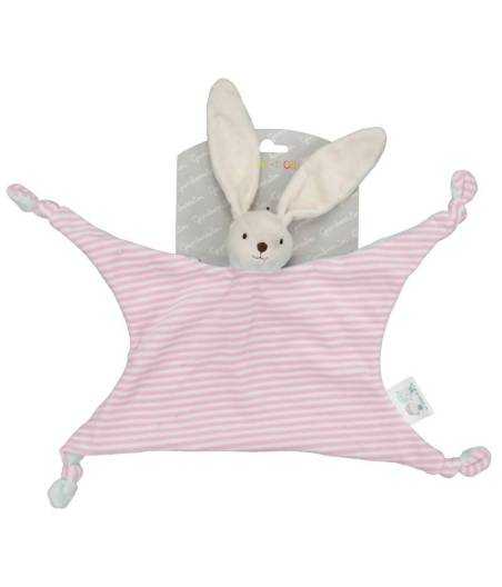 Muñeco Dou Dou Conejito Rosa Rayas Gamberritos