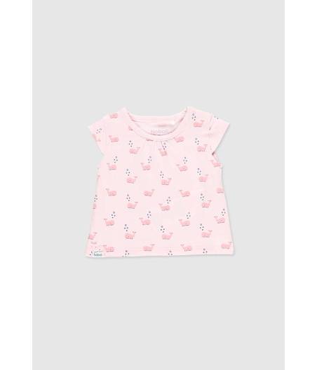 Camiseta Bebe Ballena Rosa Boboli