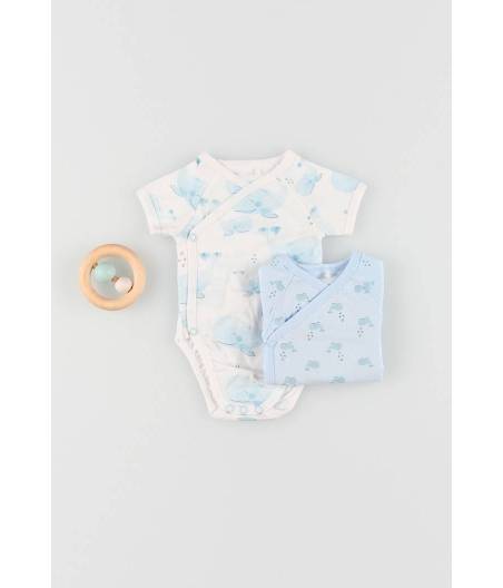 Pack 2 Bodys Bebe Ballena Azul