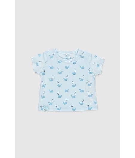 Camiseta Bebe Ballena Azul Boboli