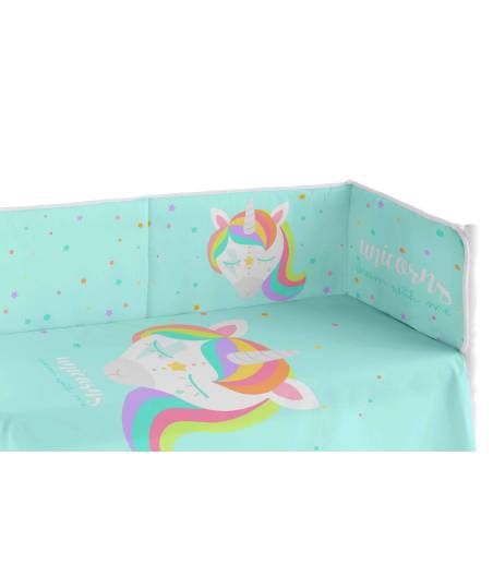 Protector o Chichonera Unicornio Tejido Pique 100 % Algodon Cuna