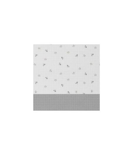 Conjunto Edredon Y Protector/Chichonera Cuna Daniela Gris Uzturre