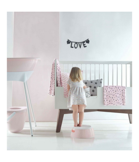 Bañera De Diseño Luma Rosa y Blanco (Reductor Incluido) Luma Cloud Pink