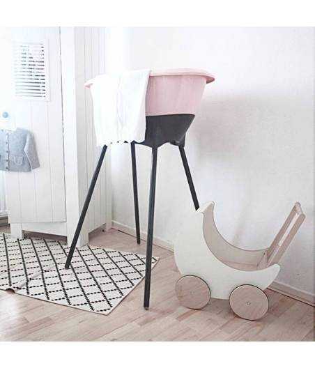 Bañera De Diseño Luma Rosa y Negro (Reductor Incluido) Luma Cloud Pink