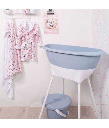 Bañera De Diseño Luma Azul y Blanco (Reductor Incluido) Luma Celestial Blue