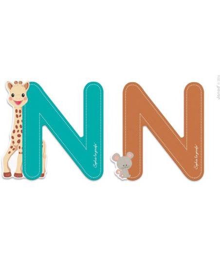 Abecedario Sophie La Jirafa Letra N Letra De Madera
