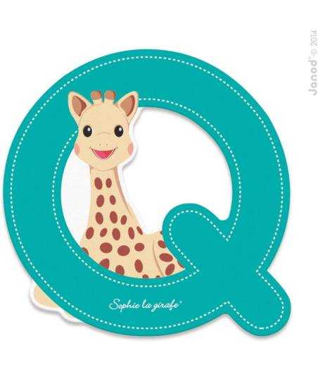 Abecedario Sophie La Jirafa Letra Q Letra De Madera