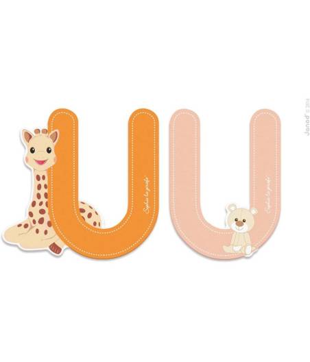 Abecedario Sophie La Jirafa Letra U Letra De Madera